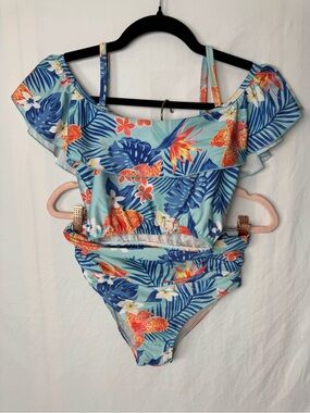 ShePretty Girls Blue Two-Piece Bathing Suit Size 9-10 / EUR 140 Beach Swimwear